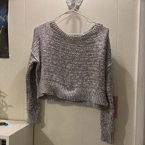 Grey cropped sweater